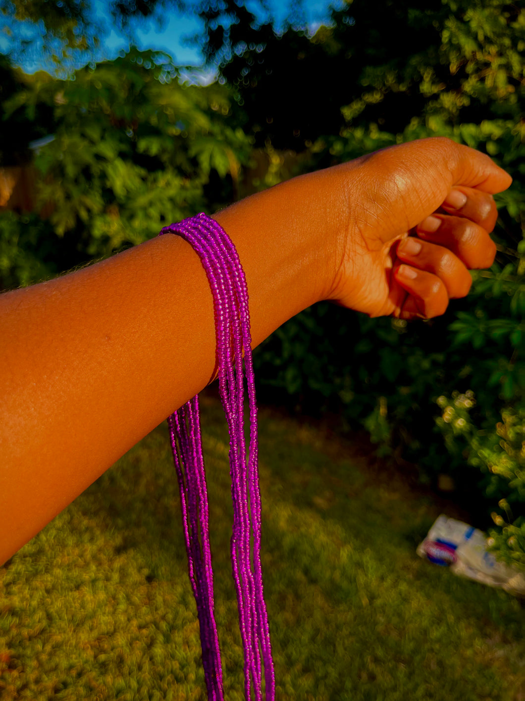 Eggplant Purple Waist bead